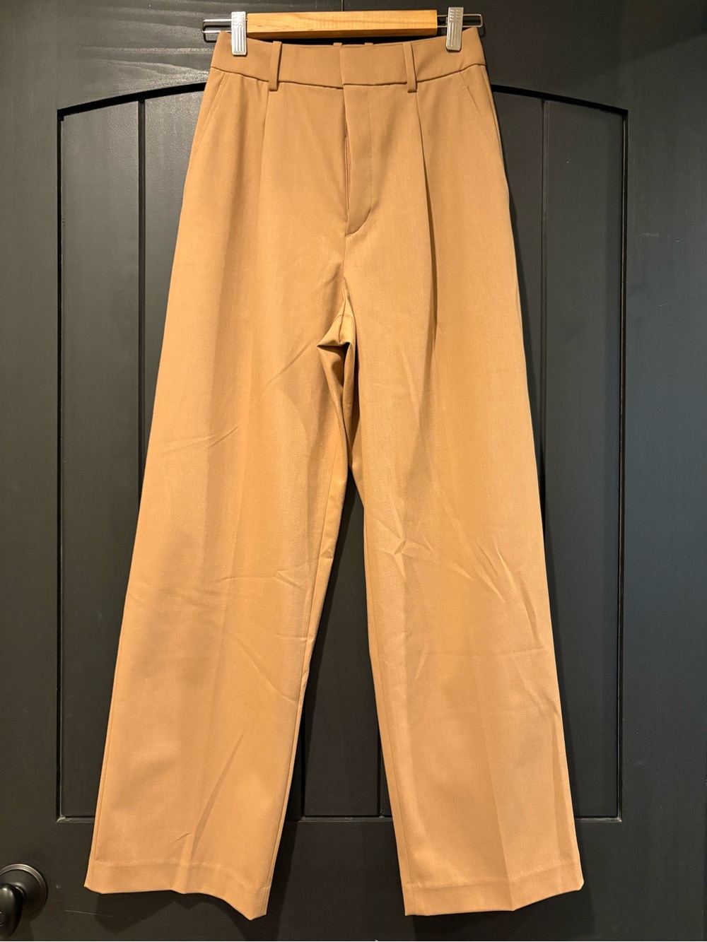 Uniqlo Women's pleated Wide-Leg Pants in Camel XS